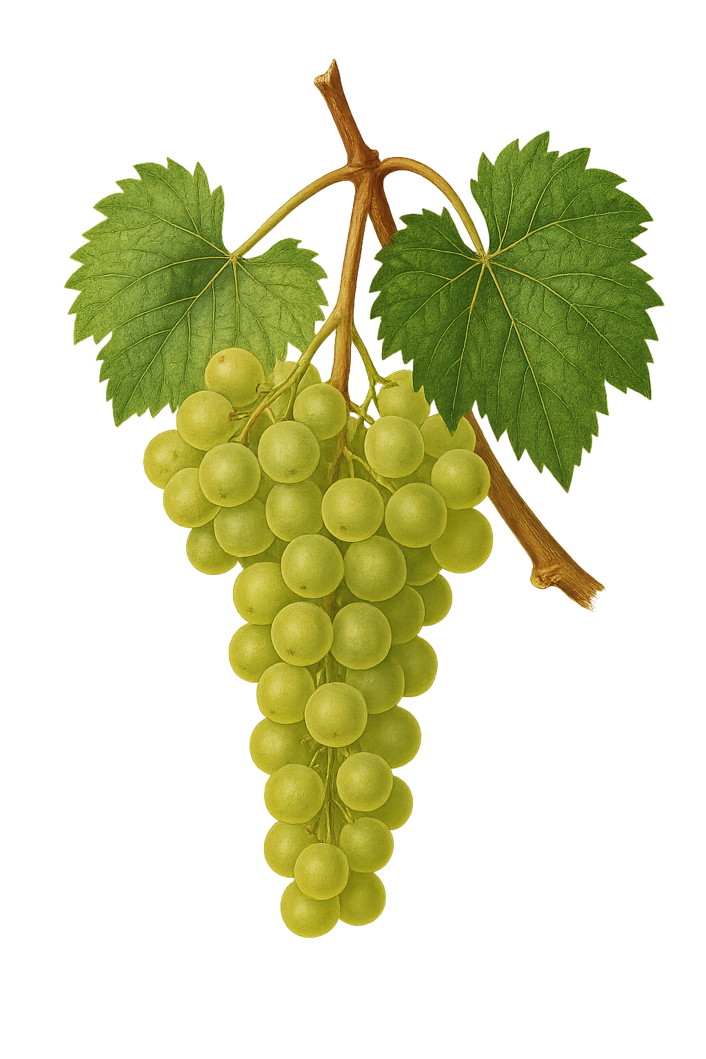 illustration of furmint grape, native hungarian grape