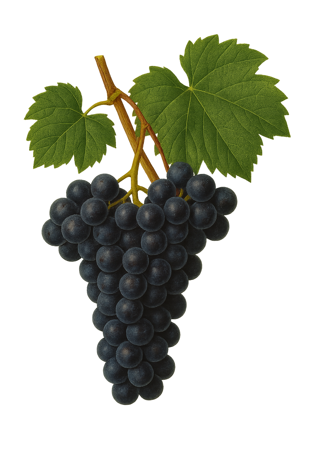 illutration of kekfrankos grape, native hungarian wine grape
